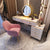 Nordic Dressing Table Luxury Storage Computer Desk with Led Light Mirror Bedroom Dressing Table