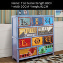 American Retro Combat Cabinet Living Room Side Cabinet Decoration Storage Cabinet Drawer Bedroom