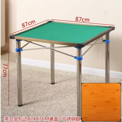 Folding Mahjong Table Multifunctional Table Chess And Card Dual Purpose Stainless Steel Leg Folding