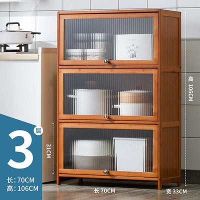 GUJIA Kitchen Cabinet Storage Cabinet Multi-layer Floor Shelf Multifunctional Cupboard Cabinet