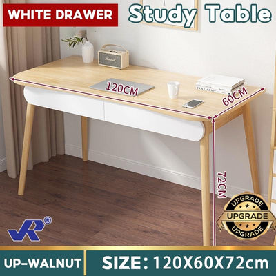 JR Solid Wood Study Table With Drawer Home Computer Table Simple Writing Study Desk