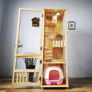 Cat Cage Villa Double-decker Three-story Display Cabinet Solid Wood Pet House