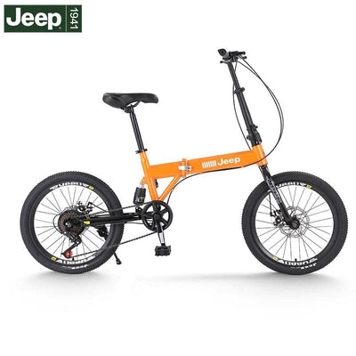 JEEP Foldable Bicycle 16 Inch 20 Inch Folding Bicycle 7 Speed Disc Brake Folding Mountain Bike