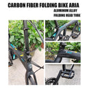 JAVA ARIA Foldable Bicycle Folding Bicycle Carbon Fiber Folding Bike 18 Speed Double Disc Brake Bike