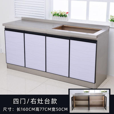 Stainless steel cabinet thickened kitchen stove sink cabinet