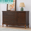 (MUWU) Solid Wood Simple Modern Storage Cabinet Drawer Living Room Locker Bedroom American Chest of