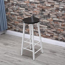 High Chair Bar Stool Minimalist Fashion Creative Steel Wood Thickened Dining Chair（70cm）