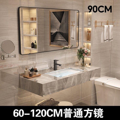 Modern Bathroom Cabinet Customized Stone Plate Ceramic Basin Wash Basin Integrated Hotel Toilet