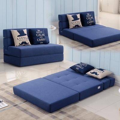 Modern Foldable Single Fabric Sofa Bed Small Apartment Home Living Room Lazy Multifunctional Sofa