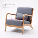 Tong Quxing Single Nordic Solid Wood Lazy Light Luxury Living Room Balcony Tatami Fabric Small Sofa