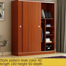 Wardrobe Sliding Door Simple Modern Economy Self-assembly Board 2 Door Large Wardrobe Real Wooden