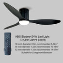 Ceiling Fan Tri-Color LED Light Remote Control Ceiling