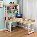 Computer Simple Corner Bookshelf Combination Bedroom Student Home Writing Desk L-type KEMI5