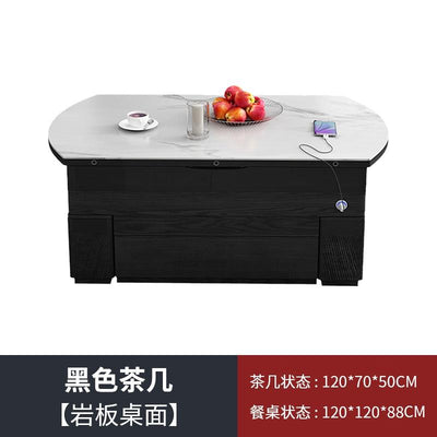 Lifting Foldable Coffee Table Living Room Dual-purpose Integrated Folding Telescopic Dining Table