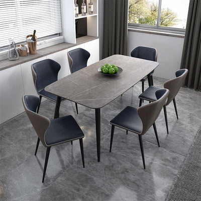 【YUEHUA】Ready Stock Dining Table Set Marble Dining Table with Chairs