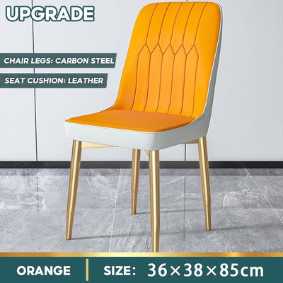 Nordic Flannel Dining Chair Living Room Leisure Chair Home Gold Leg Dining Chair Modern Hotel Chair