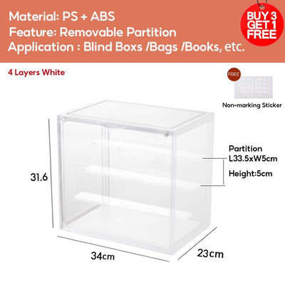 (Buy 3 Get 1 Free) Popmart Blind Box Display Box Lego Figurine Display Case Acrylic Display Box with