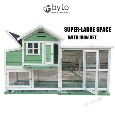 Byto Outdoor Kennel Home Large Chicken Rabbit Cage Coop Pigeon Cage Culture Wooden Cat House Rabbit