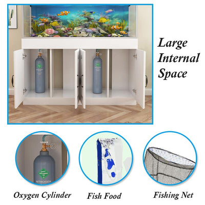 European Fish Tank Bottom Cabinet Living Room Solid Wood Fish Tank Rack Household Multi-functional