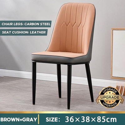 Nordic Flannel Dining Chair Living Room Leisure Chair Home Gold Leg Dining Chair Modern Hotel Chair