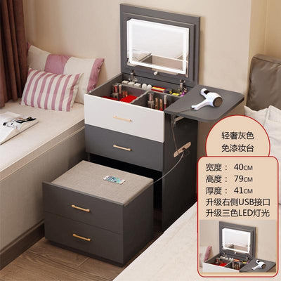 YICHANG Nordic Dressing Table Bedroom Modern Simple Storage Cabinet Integrated Flip Small Family