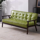 Simple Solid Wood Sofa Leather Sofa For Living Room Small Apartment