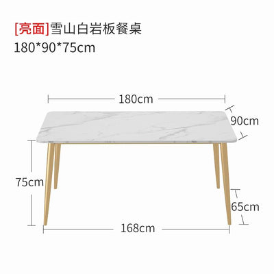 SENBIJU Marble Dining Table Modern Minimalist Household Small Apartment Scratch And High