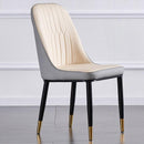 DF Nordic Dining Chair With Gold Foot Restaurant PU Leather Waterproof Leisure Chair,Modern Home