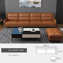 Modern Simple First Layer Cowhide Small Apartment Living Room 3 Meters Four People Northern Europe