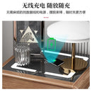 Smart Bedside Table Wireless Charging Bedside Cabinet With USB Sockets And 3-Color Light Chinese