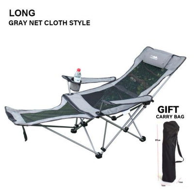 WONZOM Outdoor Foldable Chair Casual Portable Field Camping Chair Arm Chair Recliner Lounge Chair