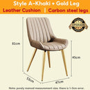 DF New Dining Chair Nordic Dining Chair Waterproof Leather Gold Dining Chair Home Iron Art Chair