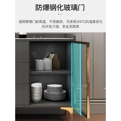 Zcm Sideboard Kitchen Cabinet Cupboard Household Kitchen Storage Rack Locker Tea Cabinet Wine