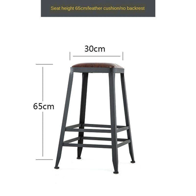 Bar Chair High Stool Iron Family Backrest Bar Bench Table And Chair Modern Simple Tall Chairs Bar