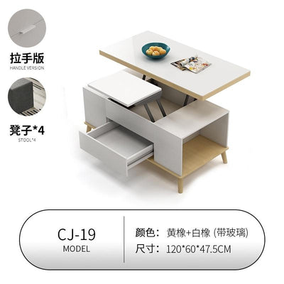 Upgrade Lifting Coffee Table Dual-use Dining Table Family Living Room Household Multi-functional