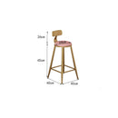 Household Modern Simple Leisure Coffee Milk Tea Shop Table And Bar Chair High Foot Stool