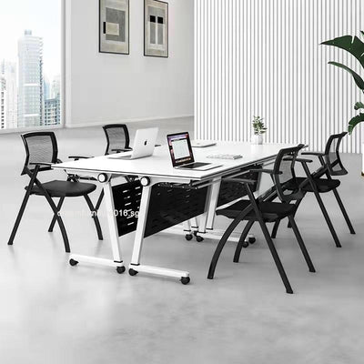 Training Tables And Chairs Multi-functional Office Folding Conference Table With Wheels