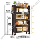 (EIYI) Metal Kitchen Cabinet With Wheels Multi-layer Storage Cabinet Multifunctional Kitchen Storage