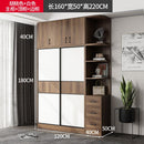 Solid 2021 with Wood Wardrobe Sliding Door Modern Simple Rental House Small Coat Cabinet Family