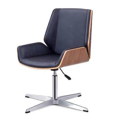 Happy Eulogy Nordic Office Boss Chair Modern Minimalist Big Class Meeting Back Chair Leather Can Lie