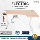 Desiny Height Adjustable Desk L Shape Standing Desk Voice Control Study Table Standing Alarm Home