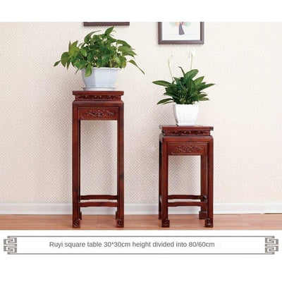 SENBIJU Chinese Stand Solid Wood Living Room Ground Green Rose Spider Flower Pot Bonsai Shelf