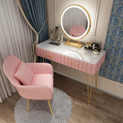 SEVEN Kiwifruit Nordic Dressing Table Bedroom Modern Simple Net Red Ins Style Marble Dressing Table