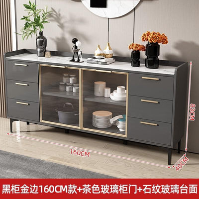 Zcm Sideboard Kitchen Cabinet Cupboard Household Kitchen Storage Rack Locker Tea Cabinet Wine