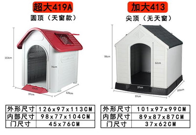 Outdoor Dog Cage Rain Proof Cat Outdoor Warm House Four Seasons General Dog Cage Waterproof Large