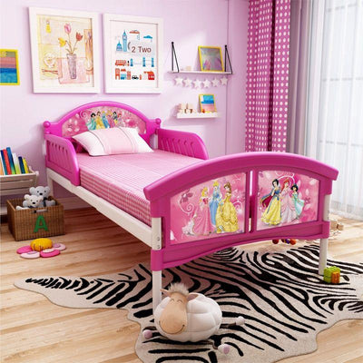 Disney Simple Plastic Children's Bed Girl Princess Bed Boy With Guardrail Toddler Single Bed Cartoon