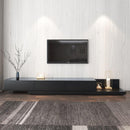 Nordic Tv Cabinet Tea Table Combination Black Walnut-colored Retractable Tv Cabinet Modern Simple