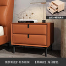 Russian Pine Simple Modern Minimalist Nordic Drawer Storage Bedside Table High-end Leather Bed