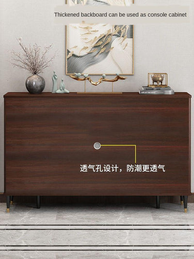 Chinese Style Shoe Solid Wood Frame Household Door Large Capacity Light Luxury Porch Locker Balcony