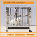 2020 Large Bold Stainless Steel Folding Golden Hair Haschsi Samoya Dog Indoor With Toilet Pet Cage